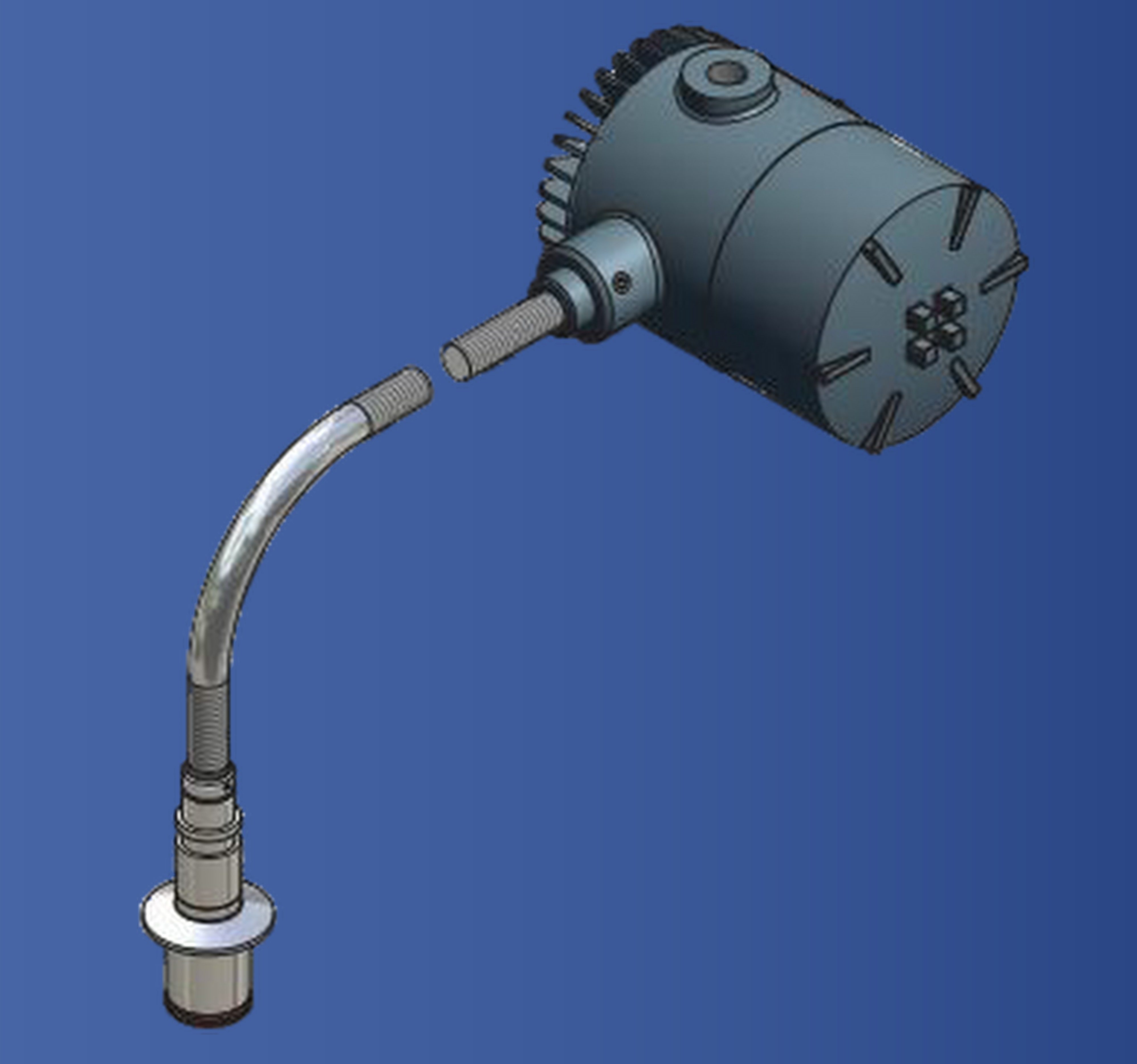 J M Canty Sanitary Lights Hyl80 Led With Flex Bundle And Insertion Tri Clamp O Ring Sealed Light Pipe